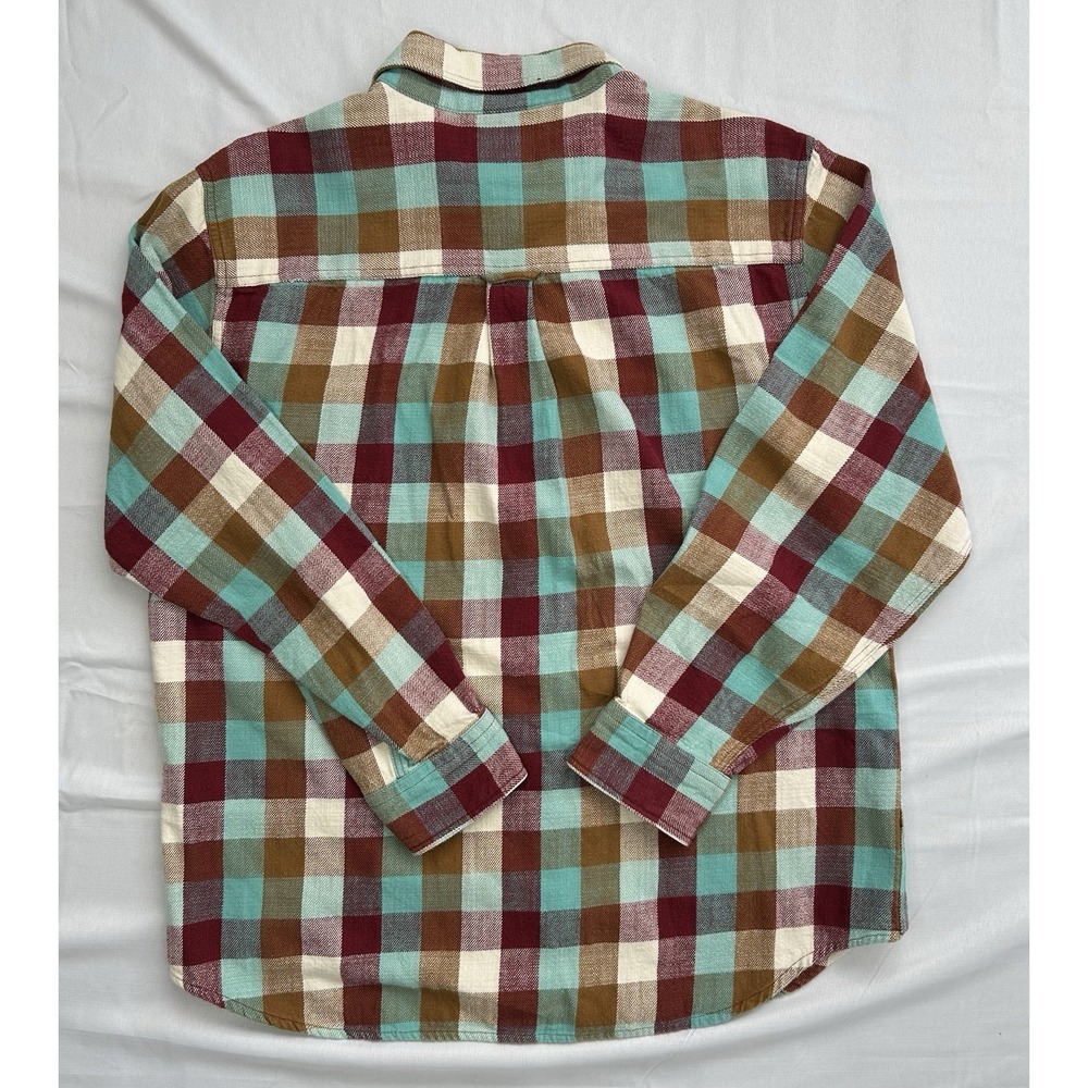 Woolrich Mens Large Plaid Flannel Button Down Shirt Multi Color Cotton 2 - Picture 5 of 11